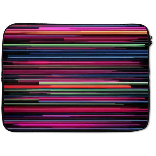 Gaming - Abstract - Lijnen - Horizontaal - Kleurrijk laptophoes neopreen klein -zkaufland3dotto