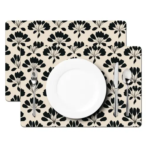 Abstract - Patroon - Zwart Placemat vinyl groot 368 -zzsfeer2_Kitchenyeah-website