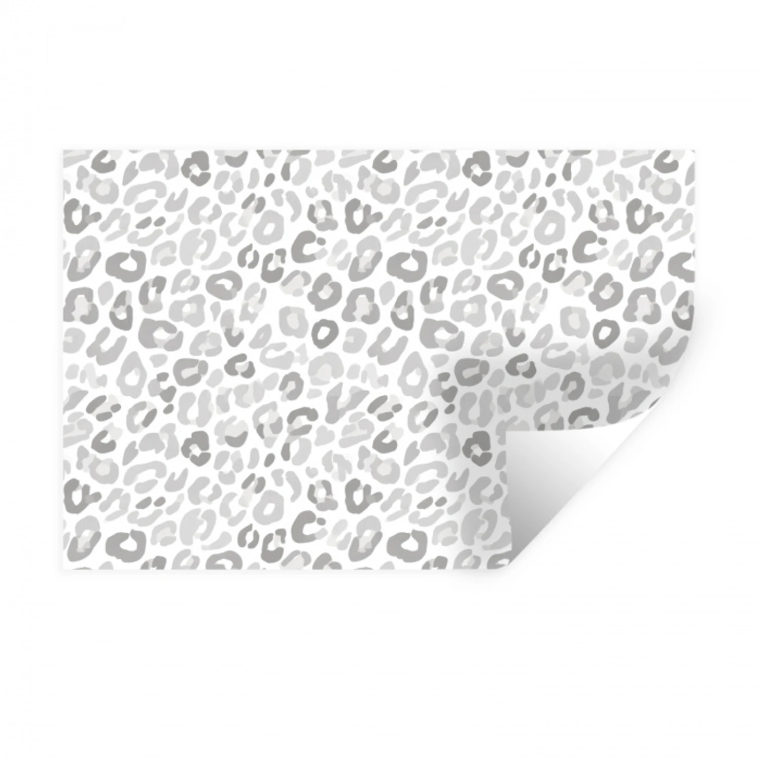 Luipaard - Motief - Grijs Muursticker klein 286 -3d