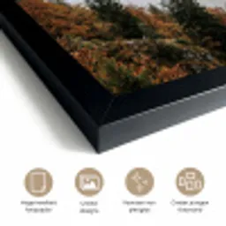 Bergen - Vallei - Mist - Herfst - Natuur fotolijst zwart zonder passe partout klein -sfeer2