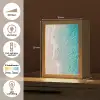 Kust - Zand - Blauw Light Box met kabel (Tafellamp) klein -USP_NL
