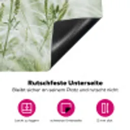 Grassen - Minimalistisch - Groen Inductie beschermer vinyl 3mm klein -zzzzzzz-lf-onderkant