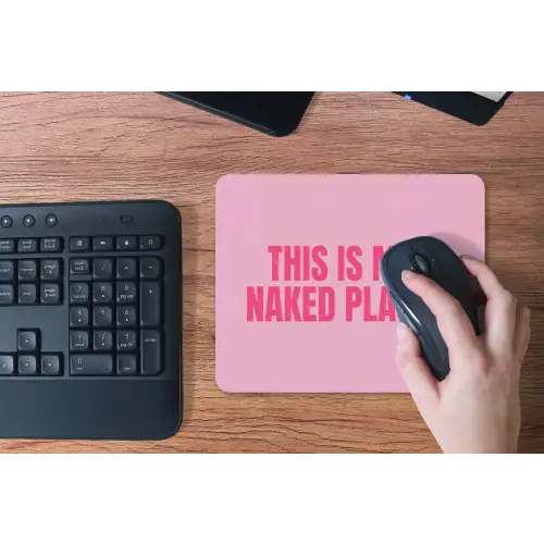 Tekst - Modern - Roze muismat rubber klein -toetsenbord