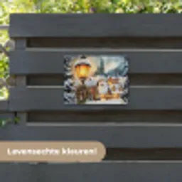 Kerstdorp - Huizen - Sneeuw - Kerst tuinposter los doek klein -sfeer3
