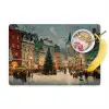 Kerstsfeer - Stadsplein - Kleurrijk Placemat vinyl groot -zzzproduct_Kitchenyeah-website