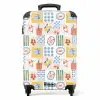 Italiaanse zomer print kleurrijk NBS - Handbagage koffer - Kinderen Unisex middel -productfoto_recht