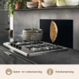 Bladeren - Zwart - Goud - Luxe - Natuur keuken achterwand spatscherm klein -usp_NL