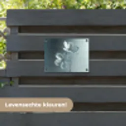 Kristal - Bloemen - Grijs tuinposter los doek klein -sfeer3