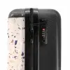 Terrazzo patroon veelkleurig blauw NBS - Handbagage koffer - Kinderen Unisex middel -slot