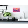 Zon - Heuvels - Paars - Abstract Muursticker klein -keuken