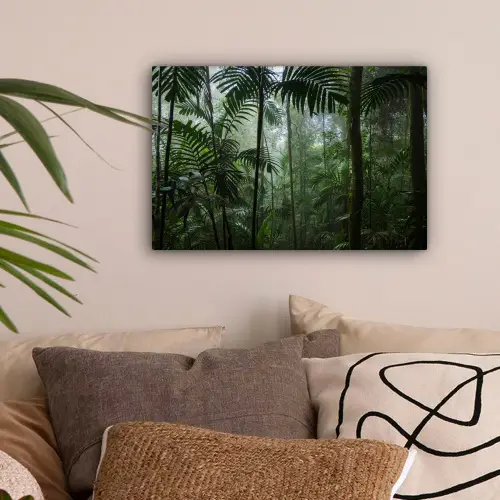 Regenwoud - Tropisch - Jungle - Bomen - Planten canvas 2cm klein -sfeer1