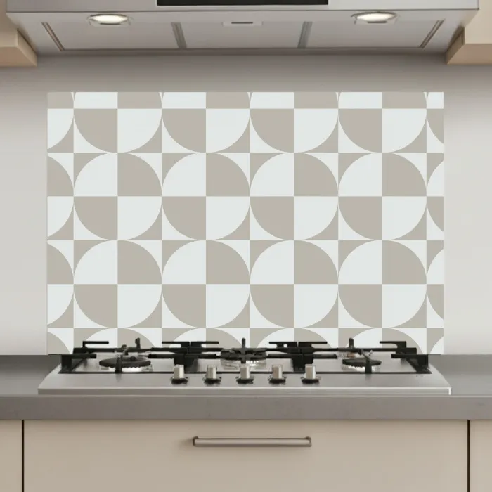 Lichtgrijs - Wit - Vierkant - Rond keuken achterwand spatscherm klein 900 -3d_website