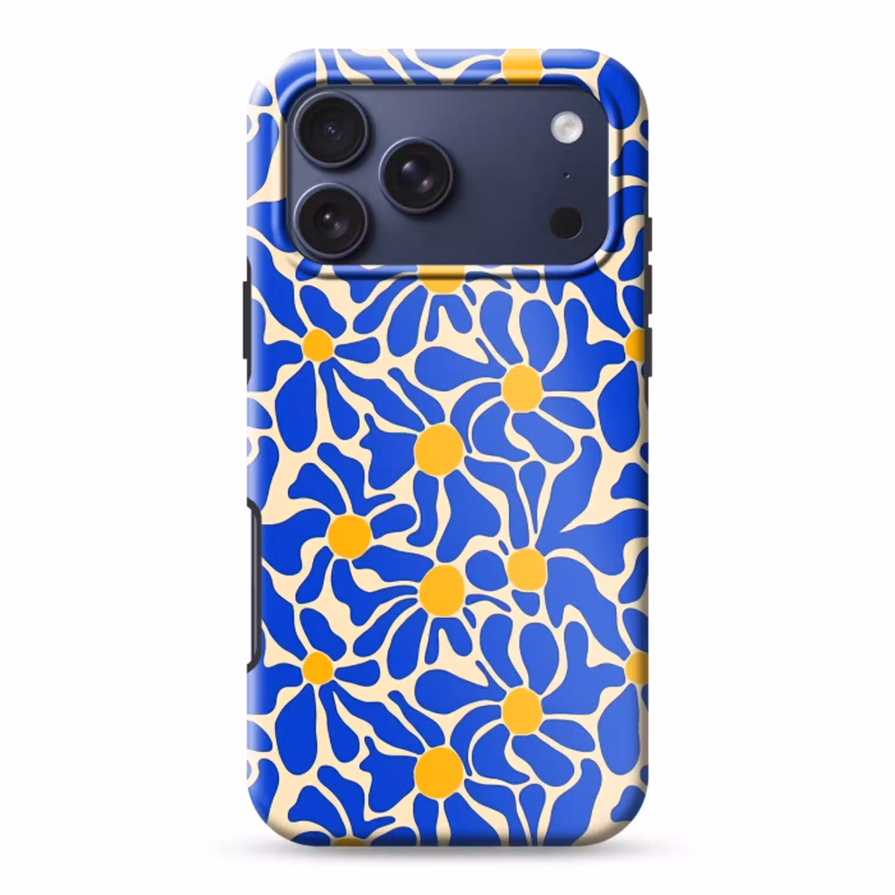 Abstract - Bloem - Blauw Toughcase MagSafe Apple iPhone 17 Pro Max klein 1019 -3d