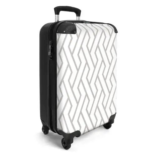 Grafisch - Patroon - Modern - Lijn NBS - Handbagage koffer - Kinderen Unisex middel 644 -productfoto_3d