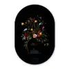 Klassiek - Vaas - Boeket - Bloemen Wandcirkel Ovaal Glas middel -3d