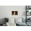 Kat - Geschilderd - Artistiek - Wit Muursticker klein -slaapkamer