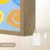 Smileys - Kleurrijk - Grappig Light Box met batterij (Wandlamp kind) middel -USP_websiteoplaadbaarNL