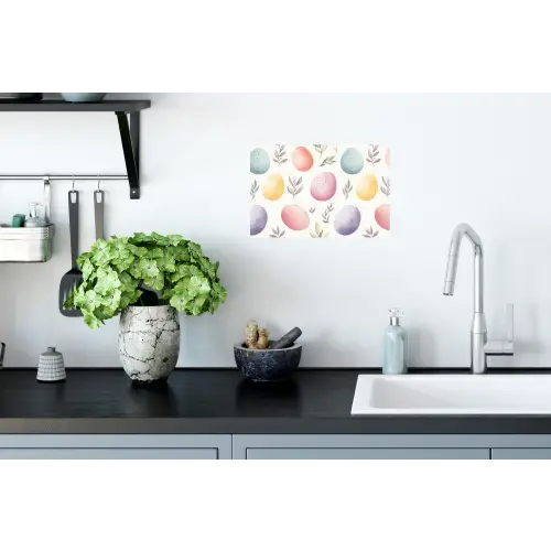 Eieren - Kleurrijk - Patroon Muursticker klein -keuken