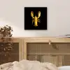 Kreeft - Geel - Stippen - Effen aluminium wit klein -sfeer3