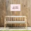 Koeienprint - Roze - Cowboy - Horse Tuinposter op houten frame 2 cm dik klein -sfeer4