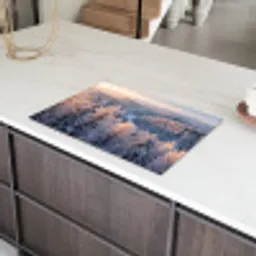 Bos - Bergen - Goud - Winter - Warm Inductie beschermer vinyl 3mm klein -sfeer8