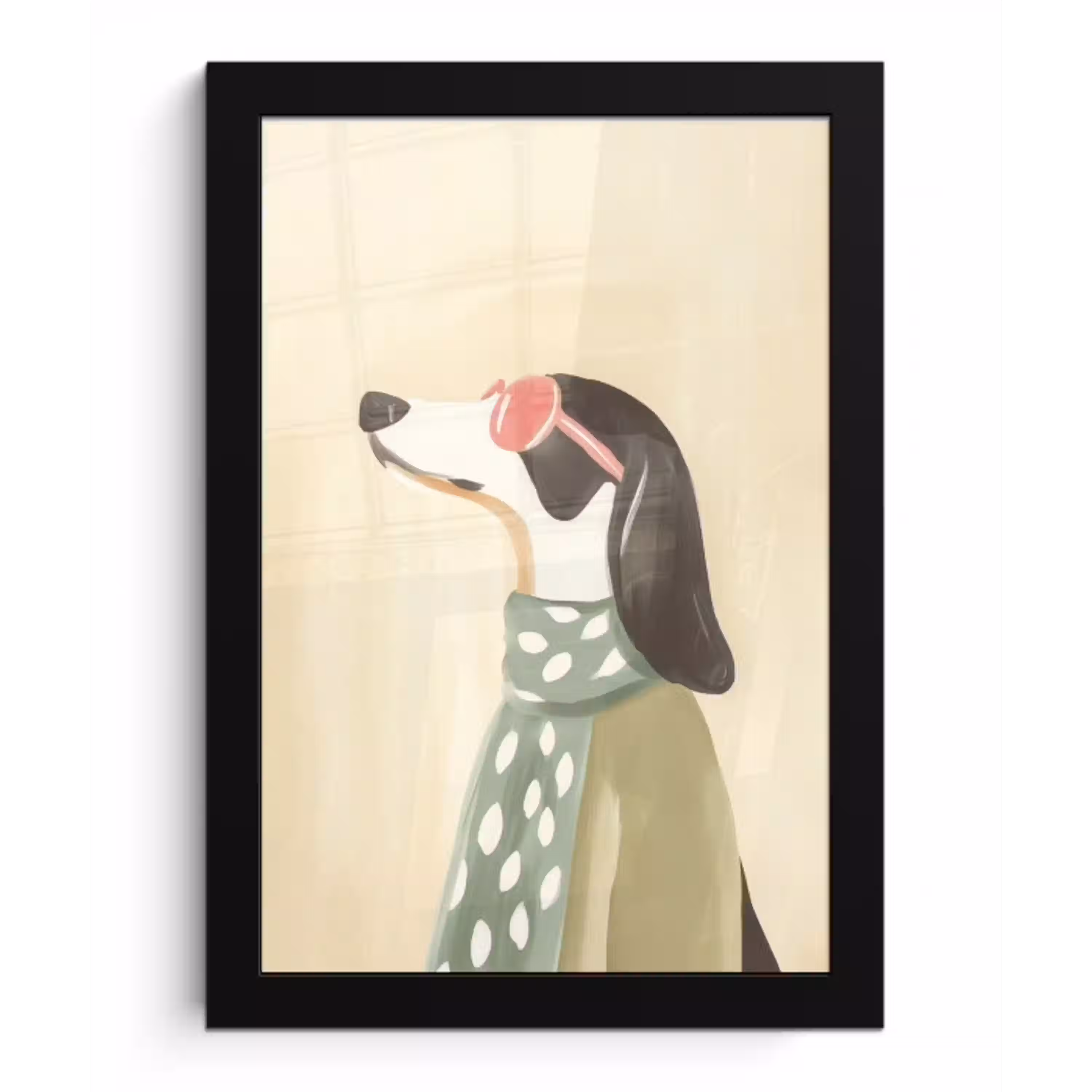 Hond - Zonnebril - Sjaal fotolijst zwart zonder passe partout klein -3d