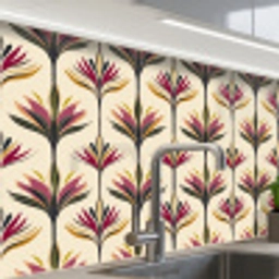 Waaier - Motief - Kleurrijk keuken achterwand 2 middel 865 -zzzz3d_schuin