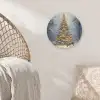 Kerstlicht - Woud - Hert - Donker Akoestische PET Vilt - Rond klein -sfeer4