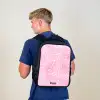 Roze glitter hartjes Rugzak - Zwart middel -sfeer8