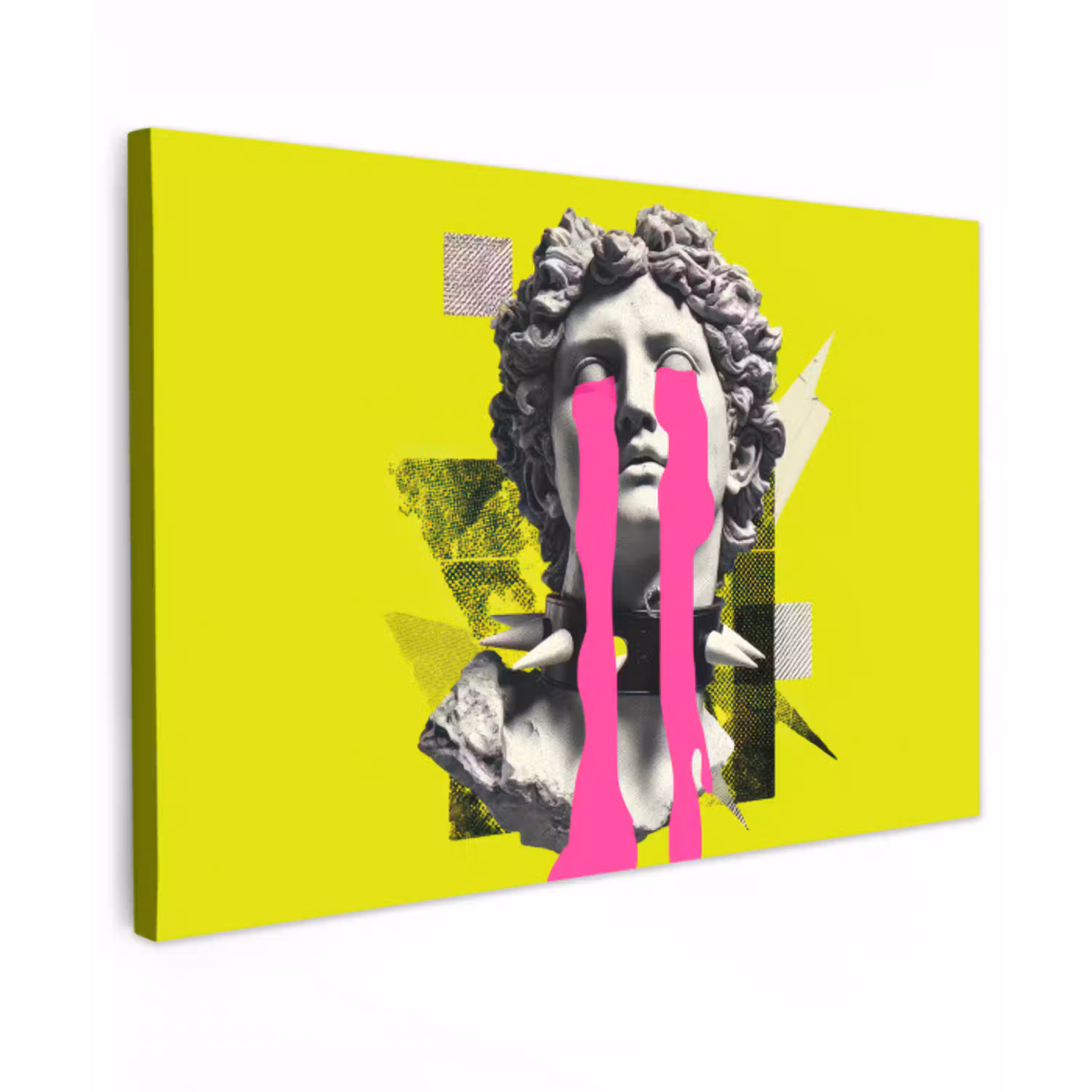Buste - Verf - Geel canvas 2cm klein -z3d