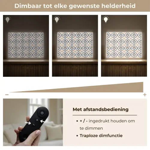 Bladvorm - Patroon - Kleurrijk Light Box met batterij (Wandlamp) middel 907 -USP_dimbaarNL