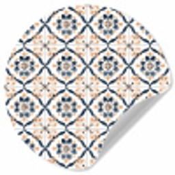 Bladvorm - Patroon - Kleurrijk Wandcirkel behangsticker klein 186 -3d