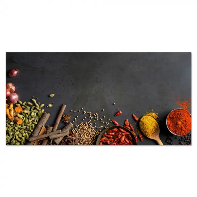 Specerijen Symfonie Spatscherm Aluminium klein -3d_volledig