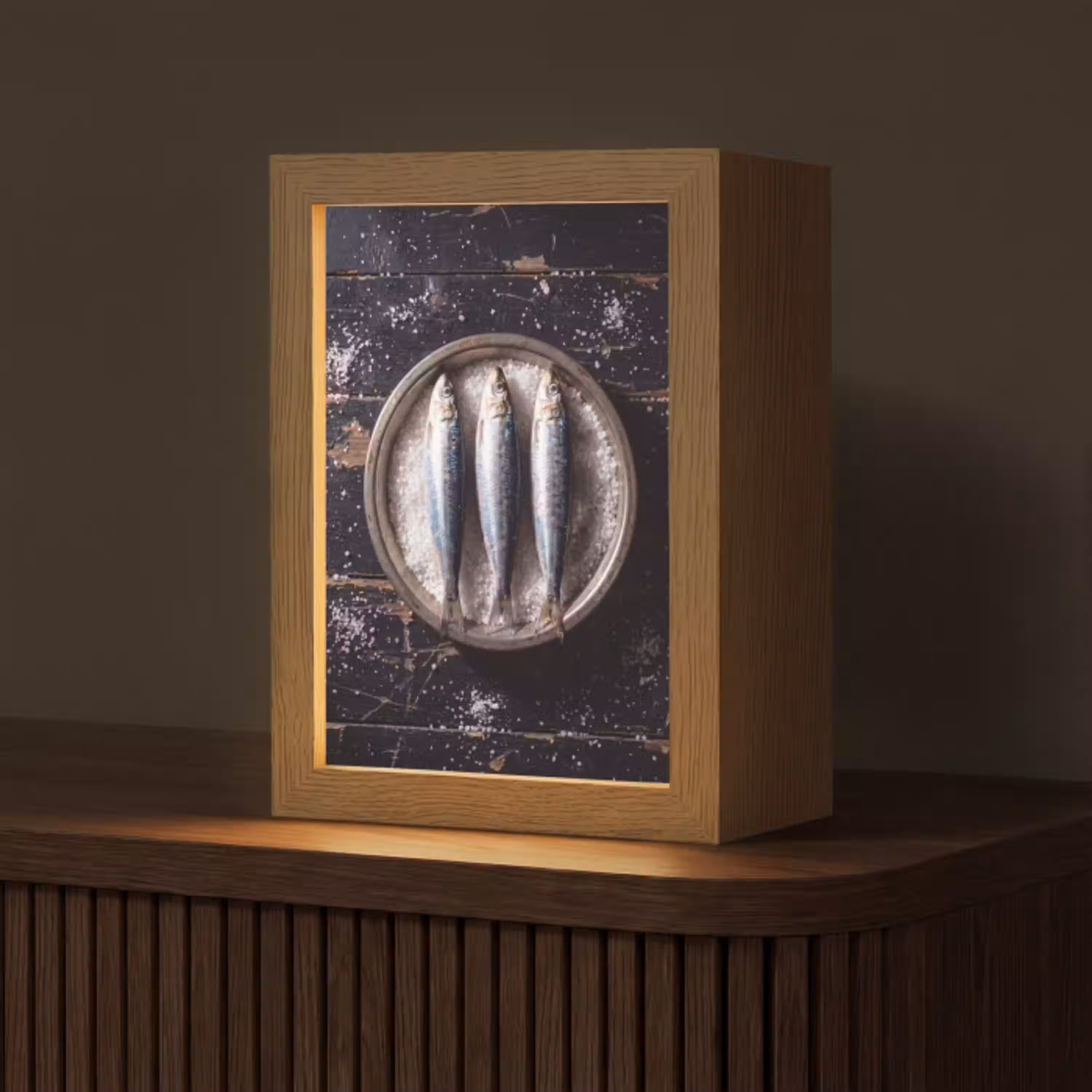 Vis - Zout - Eten Light Box met kabel (Tafellamp) klein -z3d_website