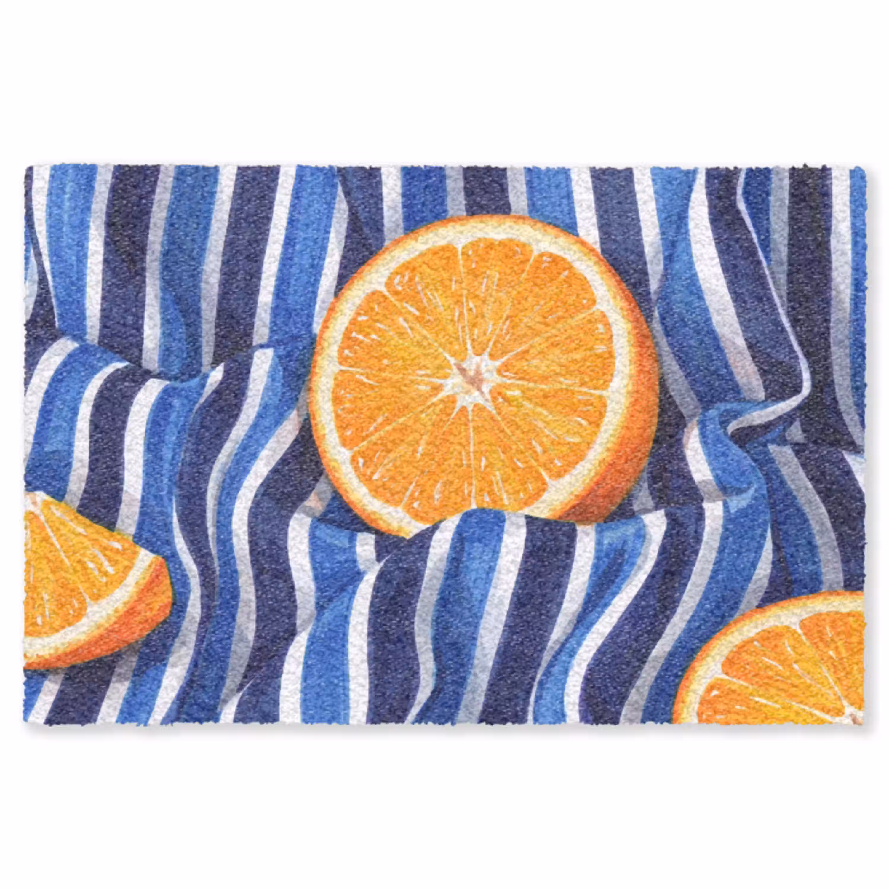 Eten - Fruit - Oranje Vloerkleed Rechthoek klein -3d