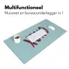 XOXO - Blauw - Rood Muismat XXL klein -sfeer4