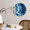 Golven - Blauw - Schuim Wandcirkel kunststof plaat 5mm dik klein -sfeer4