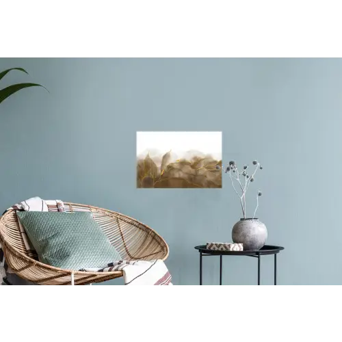 Marmer - Goud - Bruin - Textuur - Marmerlook Muursticker klein -plant