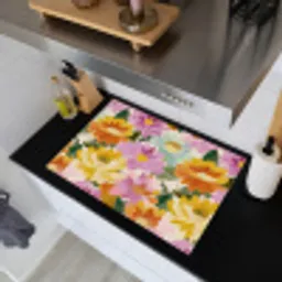 Lelies - Aquarel - Pastel Inductie beschemer met haakjes klein 777 -sfeer1
