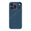 Lijnen - Abstract - Blauw - Wit - Minimalistisch Telefoonhoesje iPhone 17 Pro klein -3d