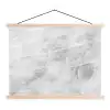 Marmer - Steen - Wit - Luxe - Marmerlook textielposter latten blank klein -3d