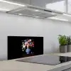 Rozen - Bloemen - Vaas - Boeket keuken achterwand spatscherm klein -3d_schuin