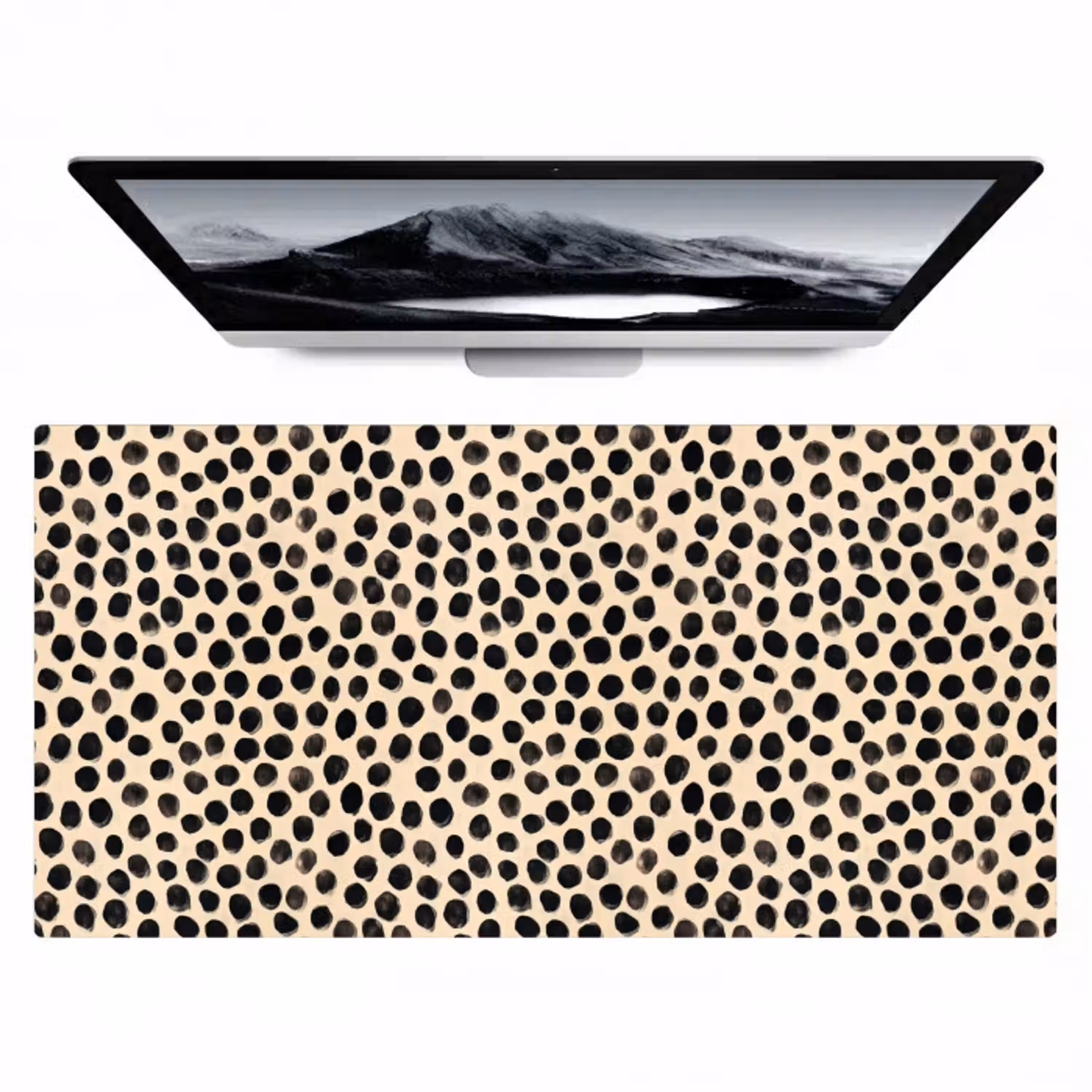 Stippen - Patroon - Zwart Muismat XXL klein 681 -zzz3d