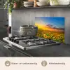 Bloemen - Zonnebloem - Zonsondergang - Nacht - Oranje keuken achterwand spatscherm klein -usp_NL