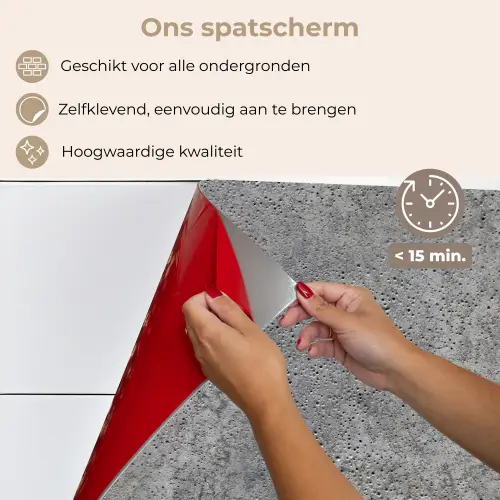 Patronen - Industrieel - Beton keuken achterwand spatscherm klein 900 -spatscherm_NL
