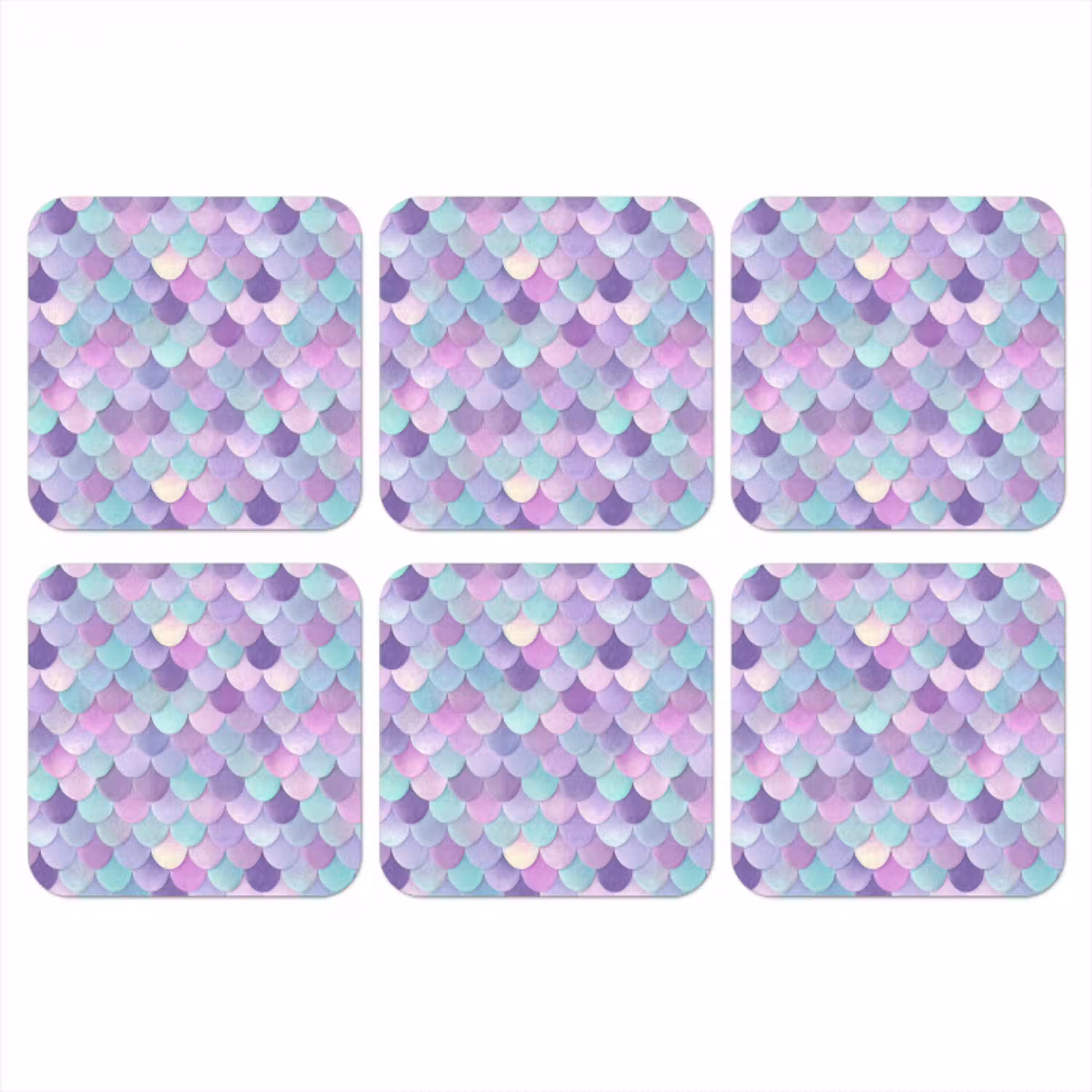 Dromerig - Zeemeermin - Pastel onderzetter kurk middel 366 -3d