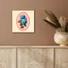 Bloemen - Blauw - Lijst - Bladeren aluminium wit klein -sfeer4