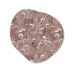 Bloemen - Wild - Pastel Wandcirkel Organisch Forex 3mm klein 629 -3d