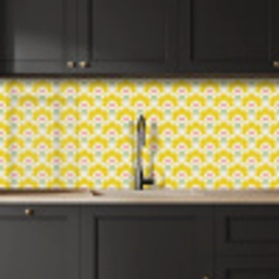 Design - Retro - Seventies - Geel keuken achterwand 2 middel 871 -sfeer1