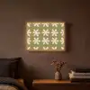 Bloem - Modern - Groen Light Box met batterij (Wandlamp) middel 907 -sfeer4